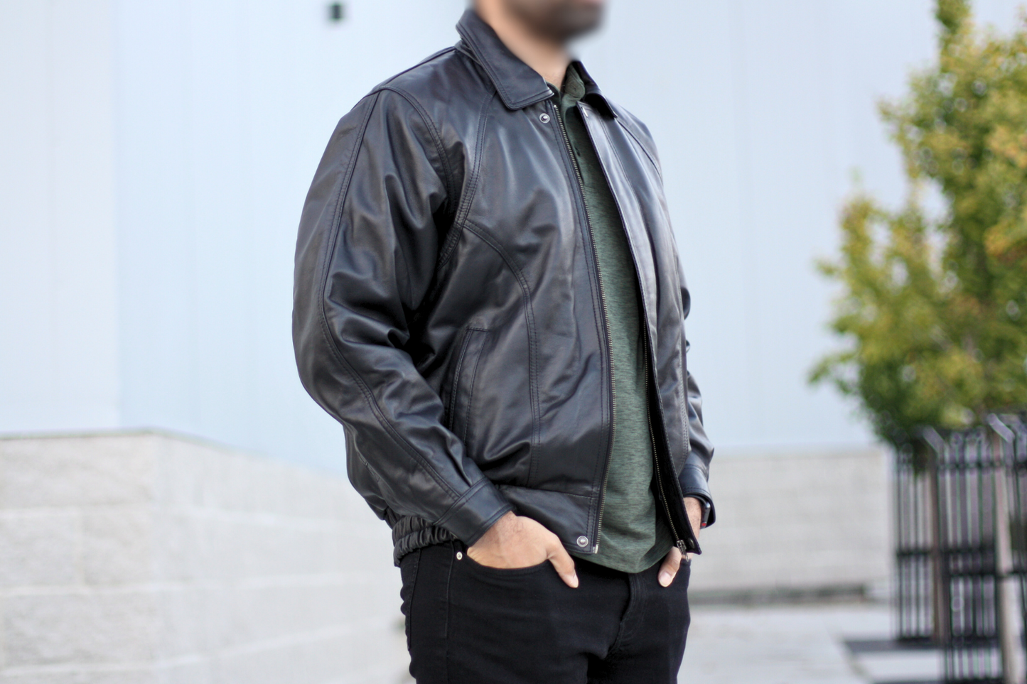 Sophisticated Bomber - Mens Black Bomber Jacket