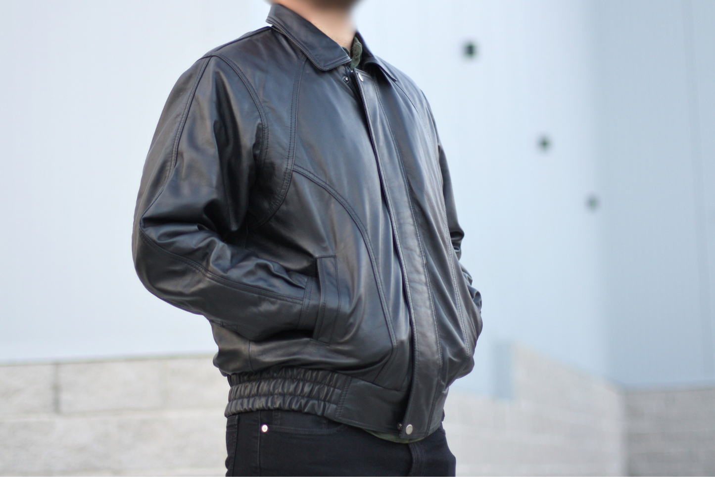 Sophisticated Bomber - Mens Black Bomber Jacket