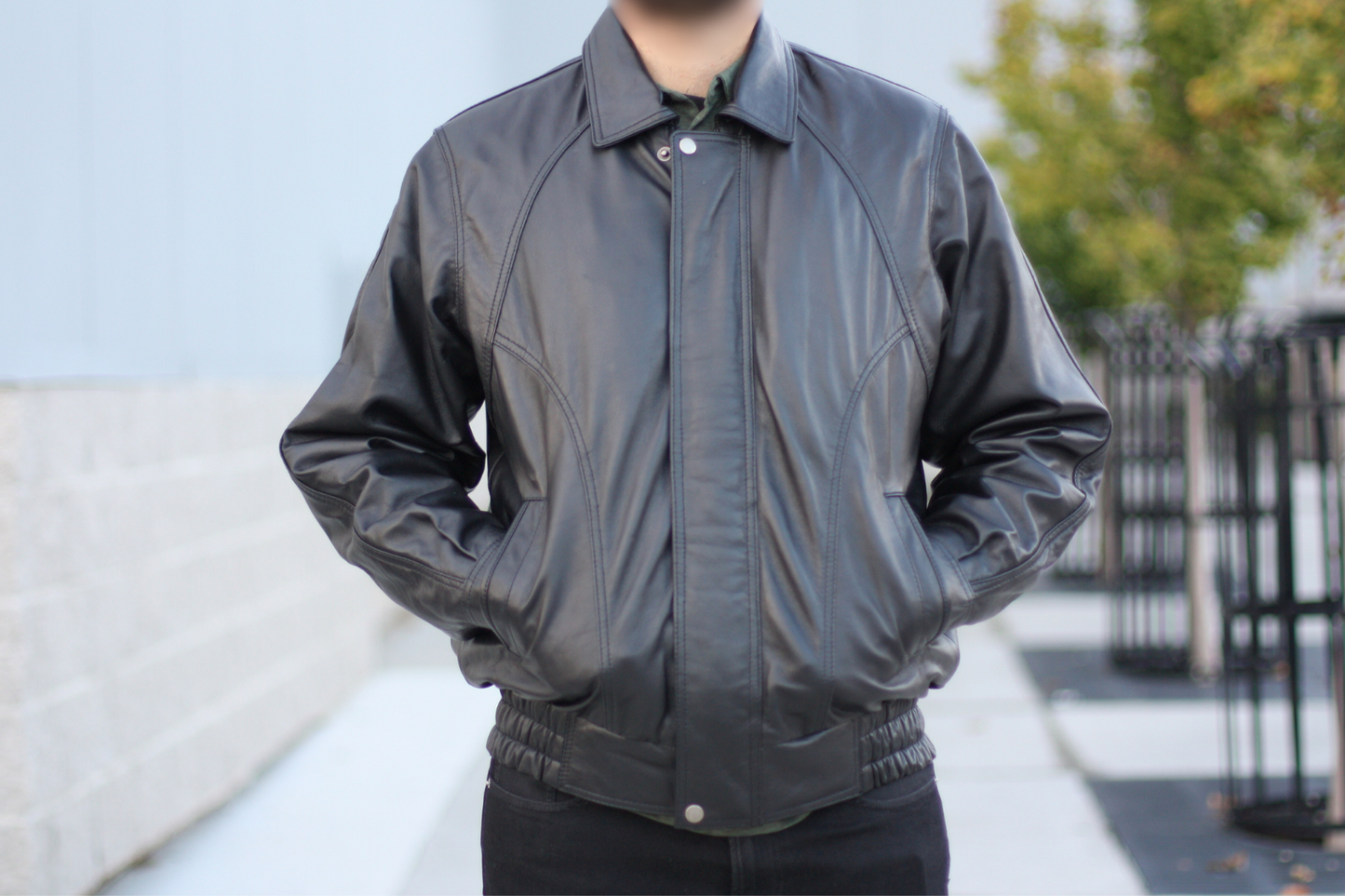 Sophisticated Bomber - Mens Black Bomber Jacket