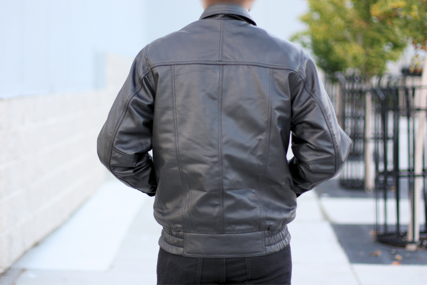 Sophisticated Bomber - Mens Black Bomber Jacket