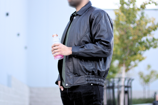 Sophisticated Bomber - Mens Black Bomber Jacket