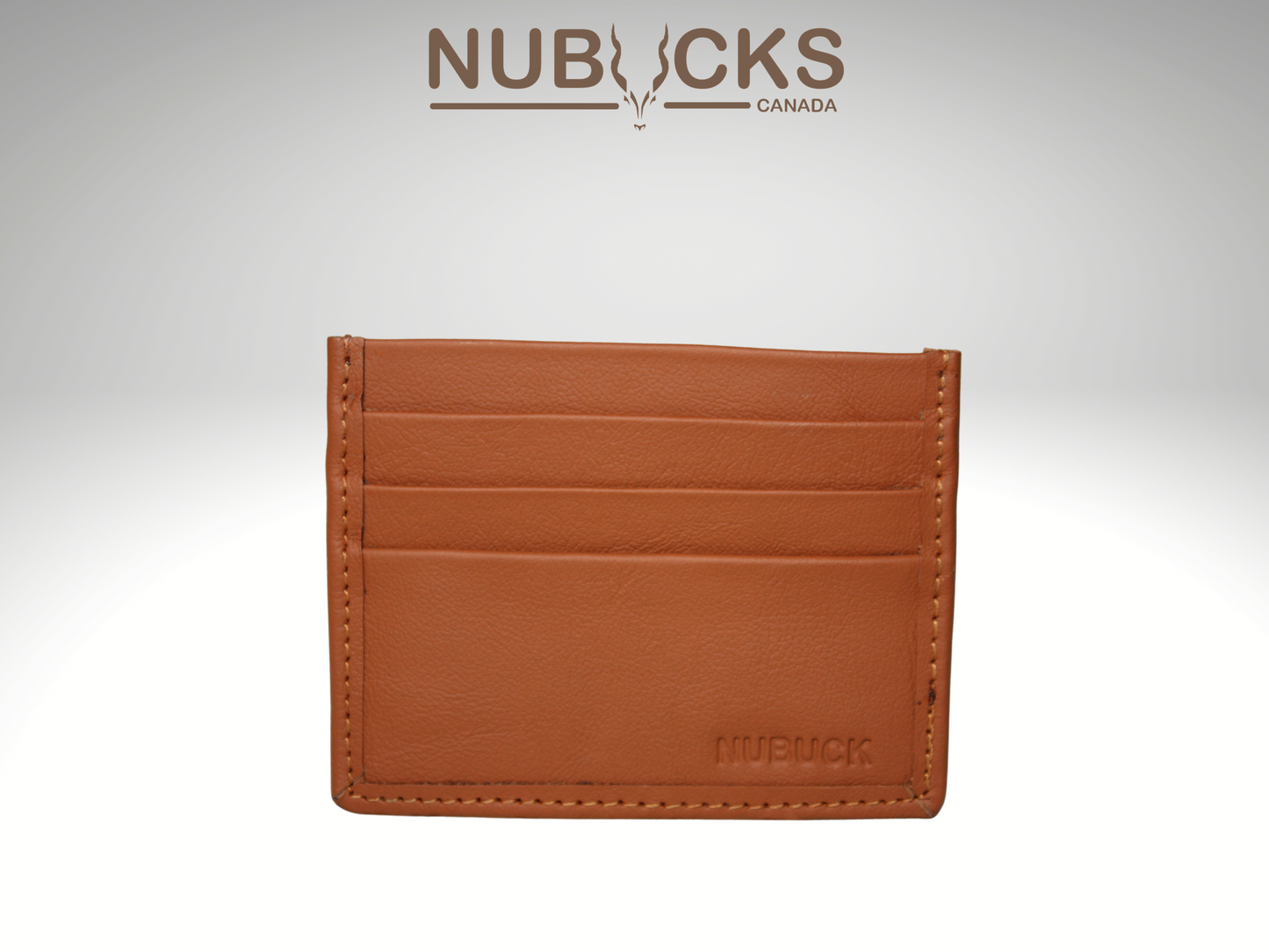 card holder in tan color or cognac color