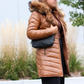 The Winter Puffer - tan/cognac coat